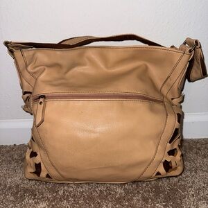 Faux Leather Hobo Shoulder Bag